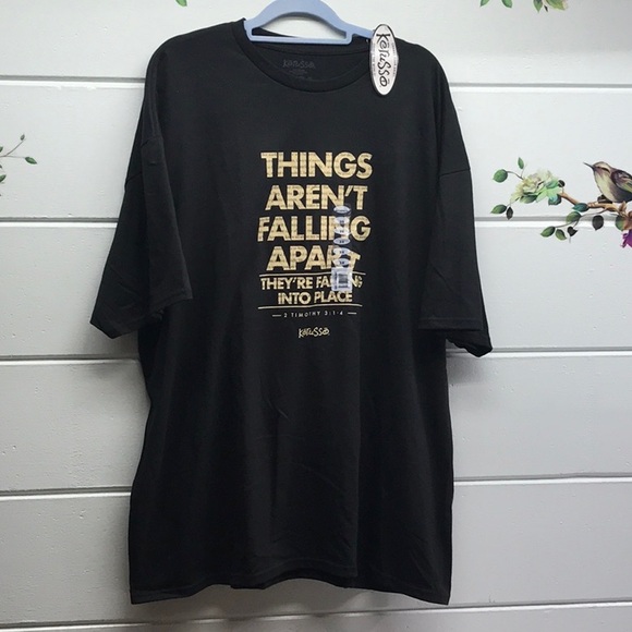 Kerusso Black Tee with Gold Text - Picture 1 of 3